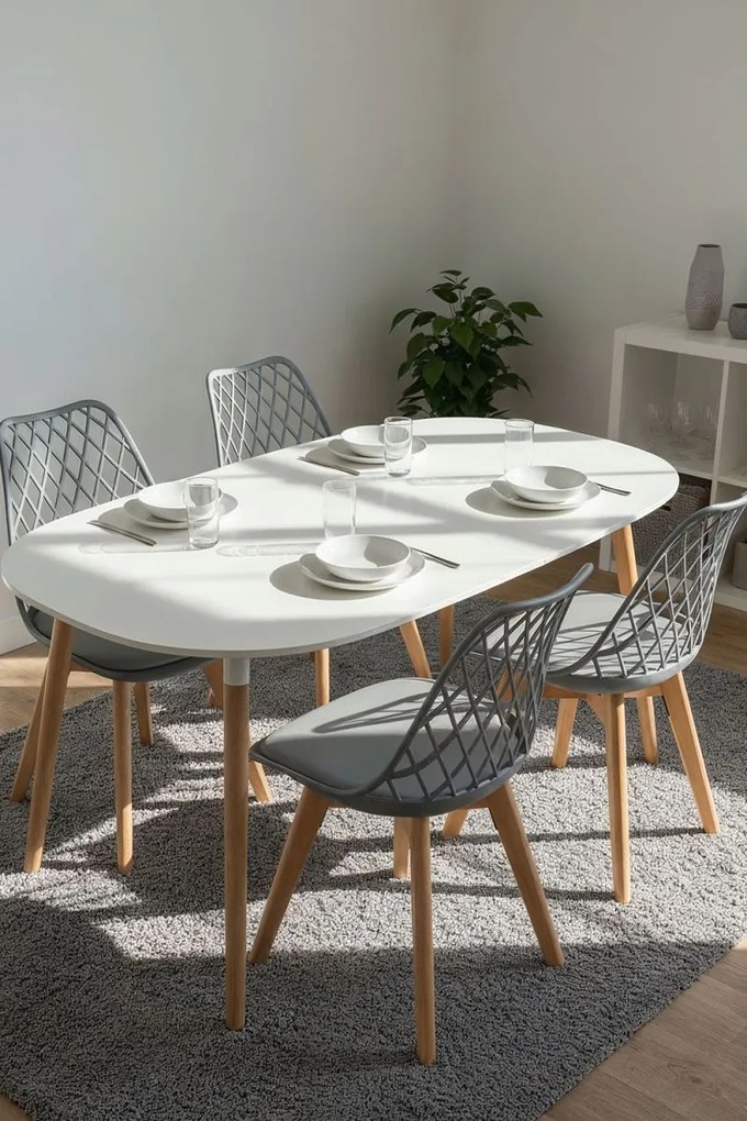 Pack 4 Cadeiras Mima - Cinza claro