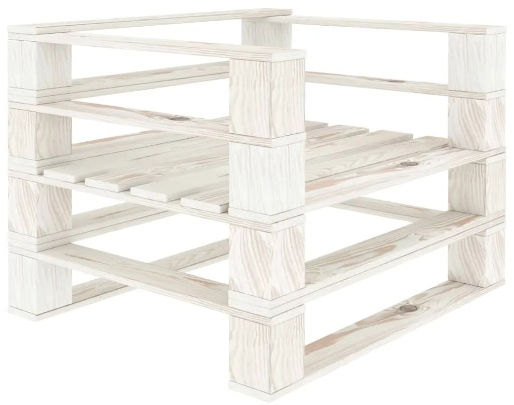 Poltrona de paletes para jardim madeira branco