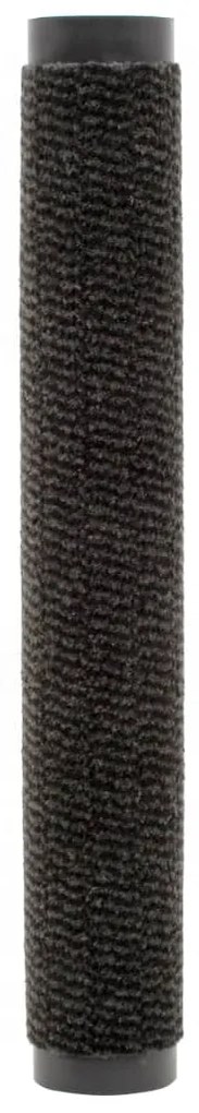 Tapete controlo pó retangular tufado 2 pcs 80x120cm preto