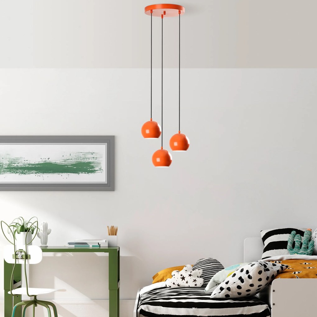 Candeeiro Suspenso Top – Laranja – Diâmetro 45 cm