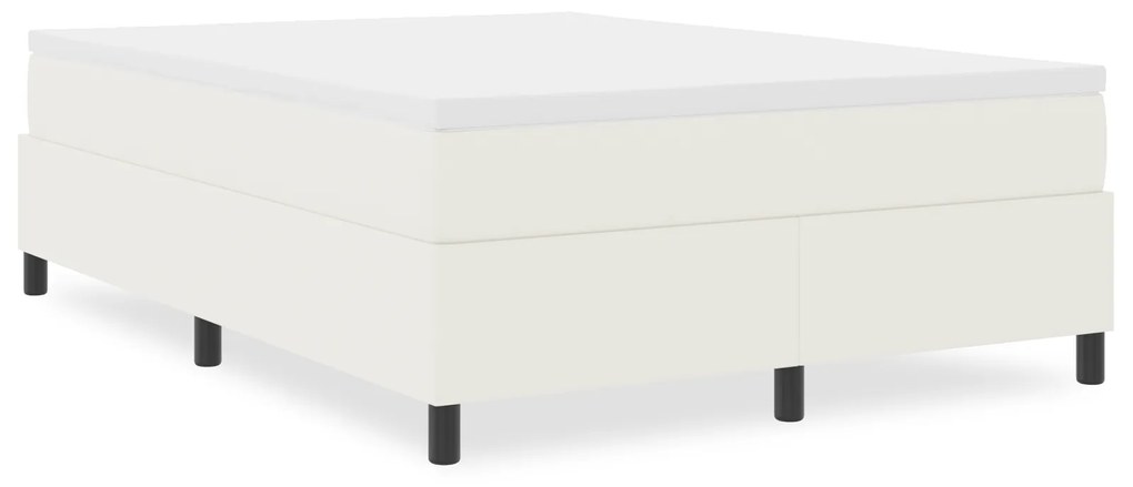 Cama Box VidaXL Creme 160x200 cm Tecido de Veludo Cotelê