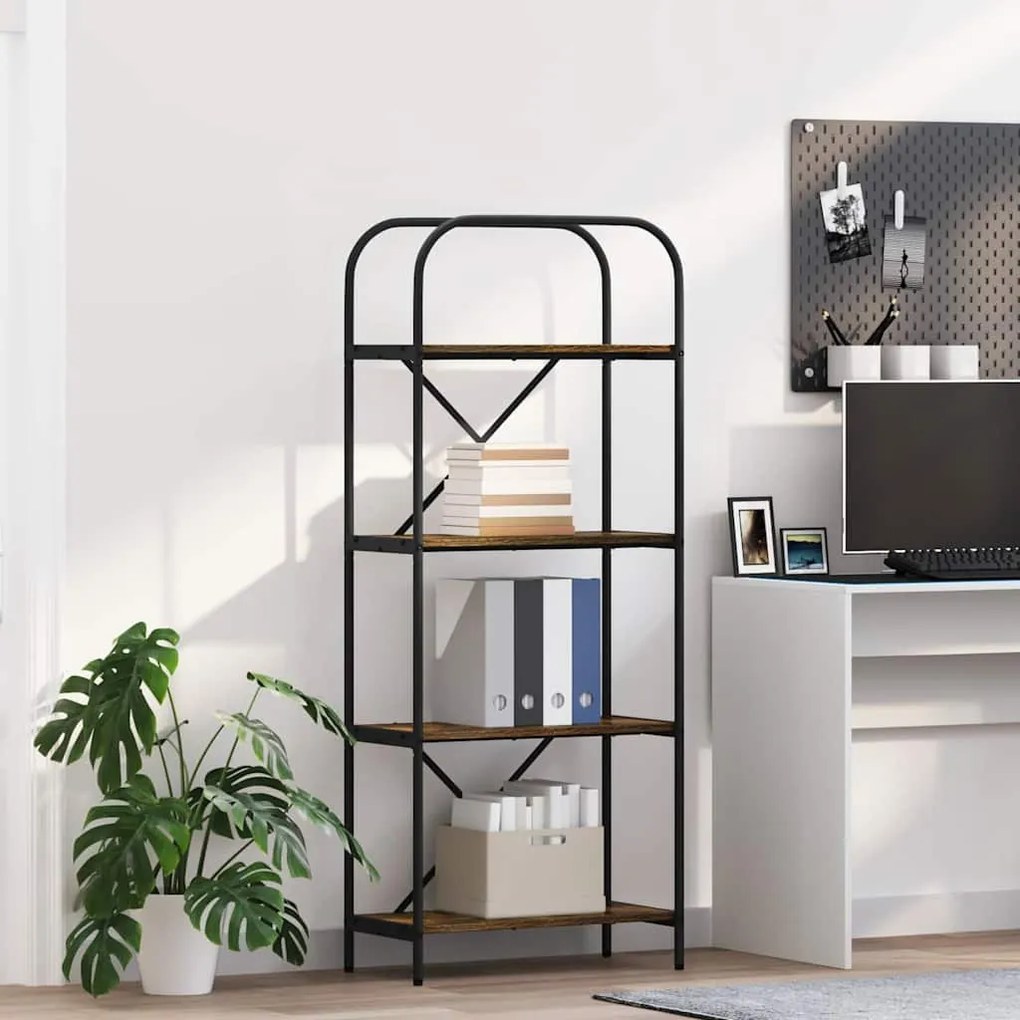 vidaXL Estante Carvalho Defumado 60 x 30 x 146 cm Madeira processada