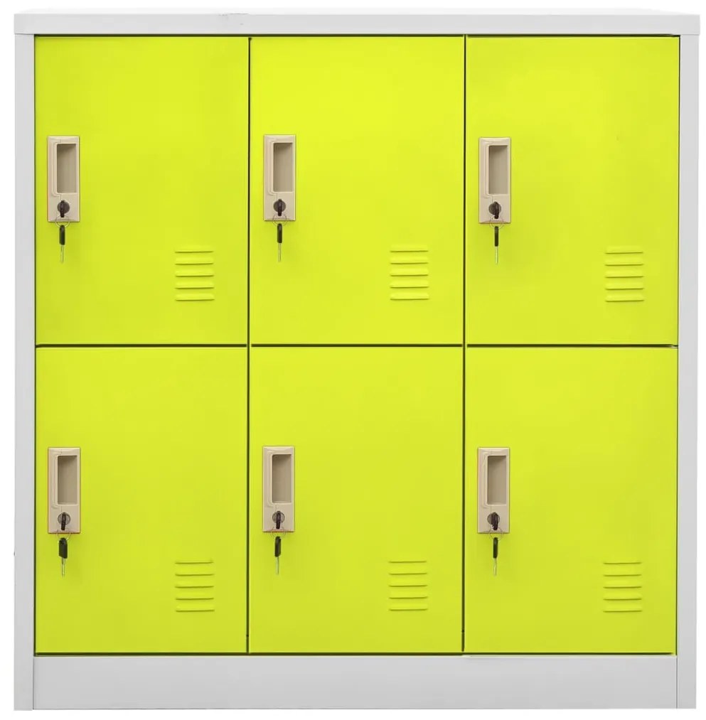 Cacifos 5 pcs 90x45x92,5 cm aço cinzento-claro e verde
