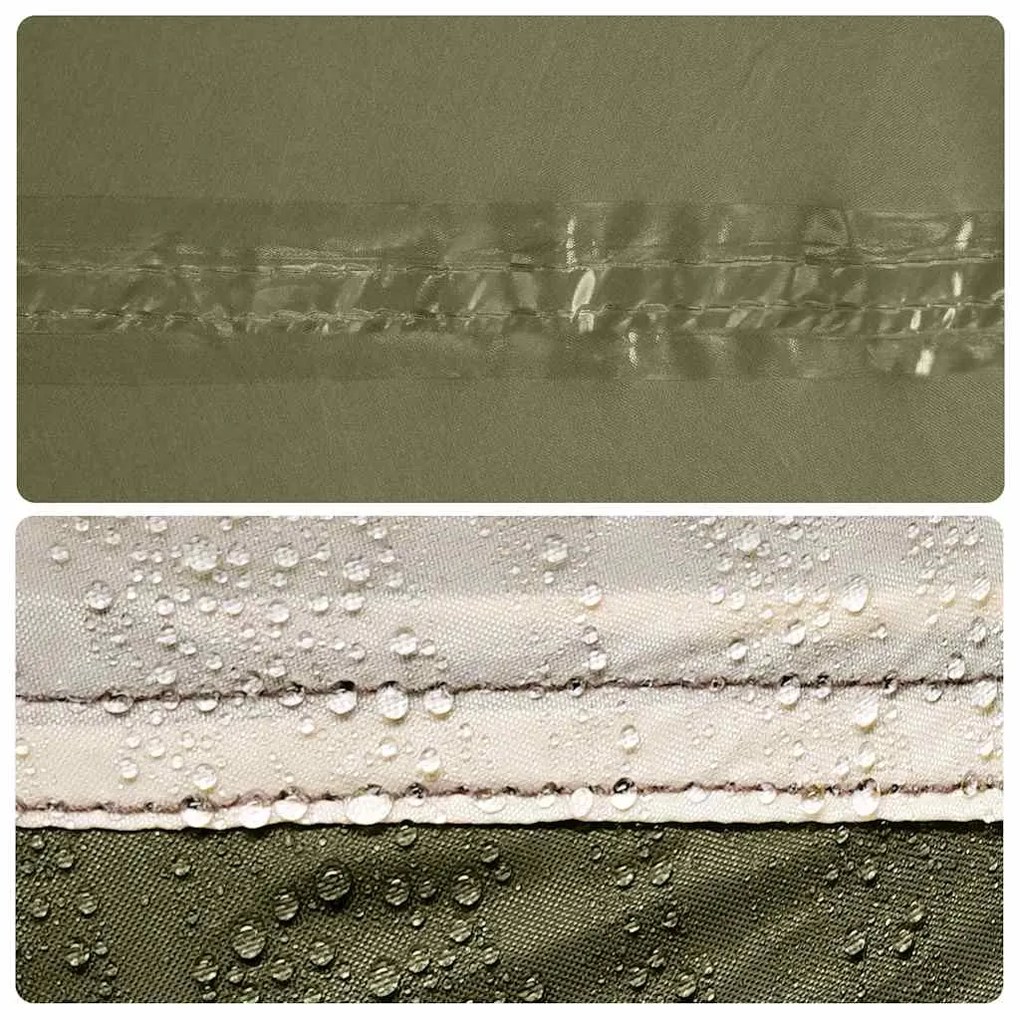 Lona de campismo 506x306 cm impermeável verde azeitona