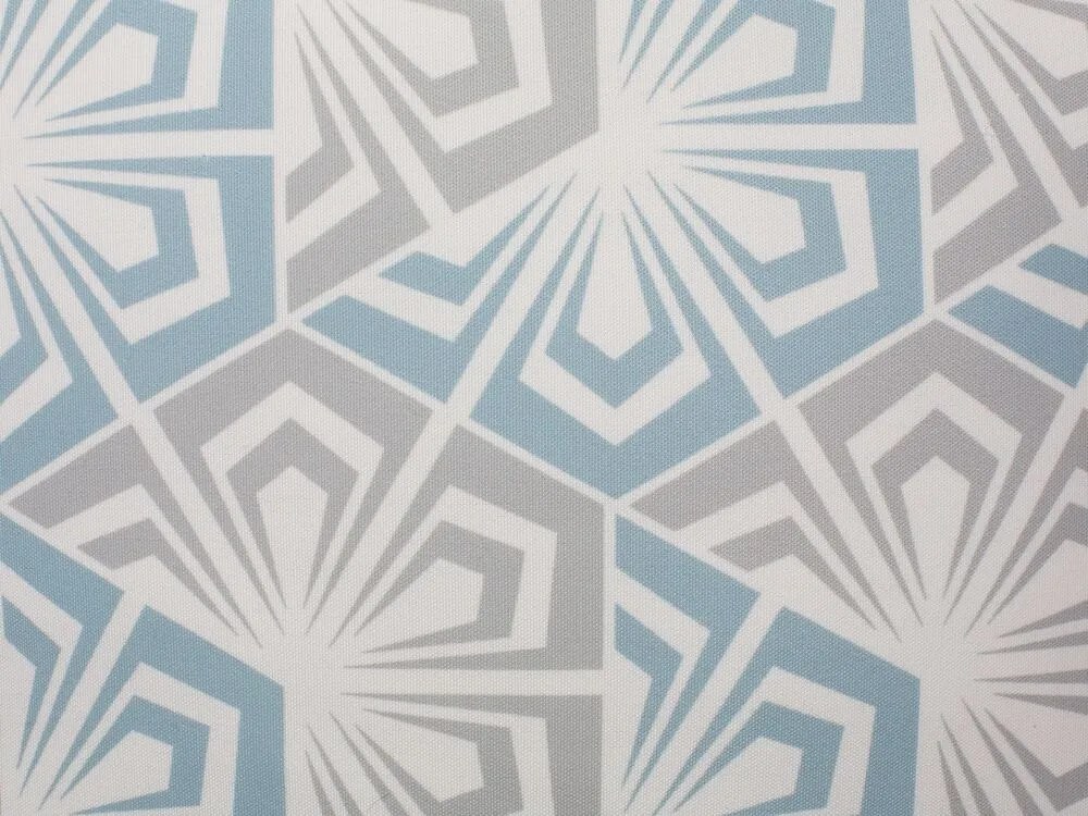 Conjunto de 2 almofadas decorativas com padrão geométrico azul e cinzento 45 x 45 cm PRIMROSE Beliani