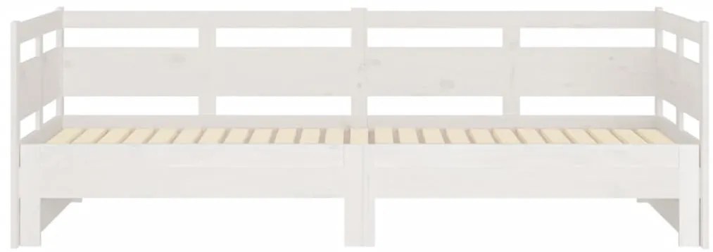 Sofá-cama de puxar 2x(90x200) cm pinho maciço branco