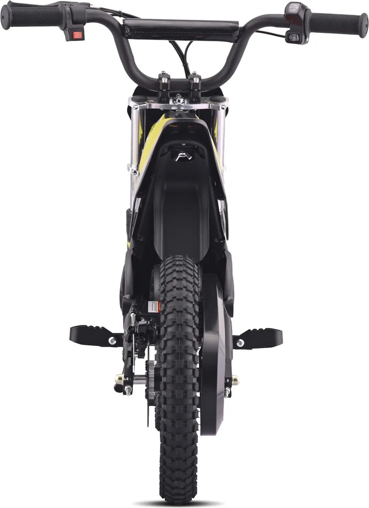 Mota elétrica infantil ROOKIE X 24V (14"), bateria de lítio, motor de 250 W, travão de disco Verde Amarelada
