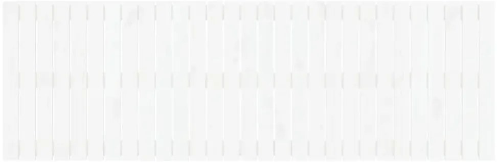 Cabeceira de parede 185x3x60 cm madeira de pinho maciça branco