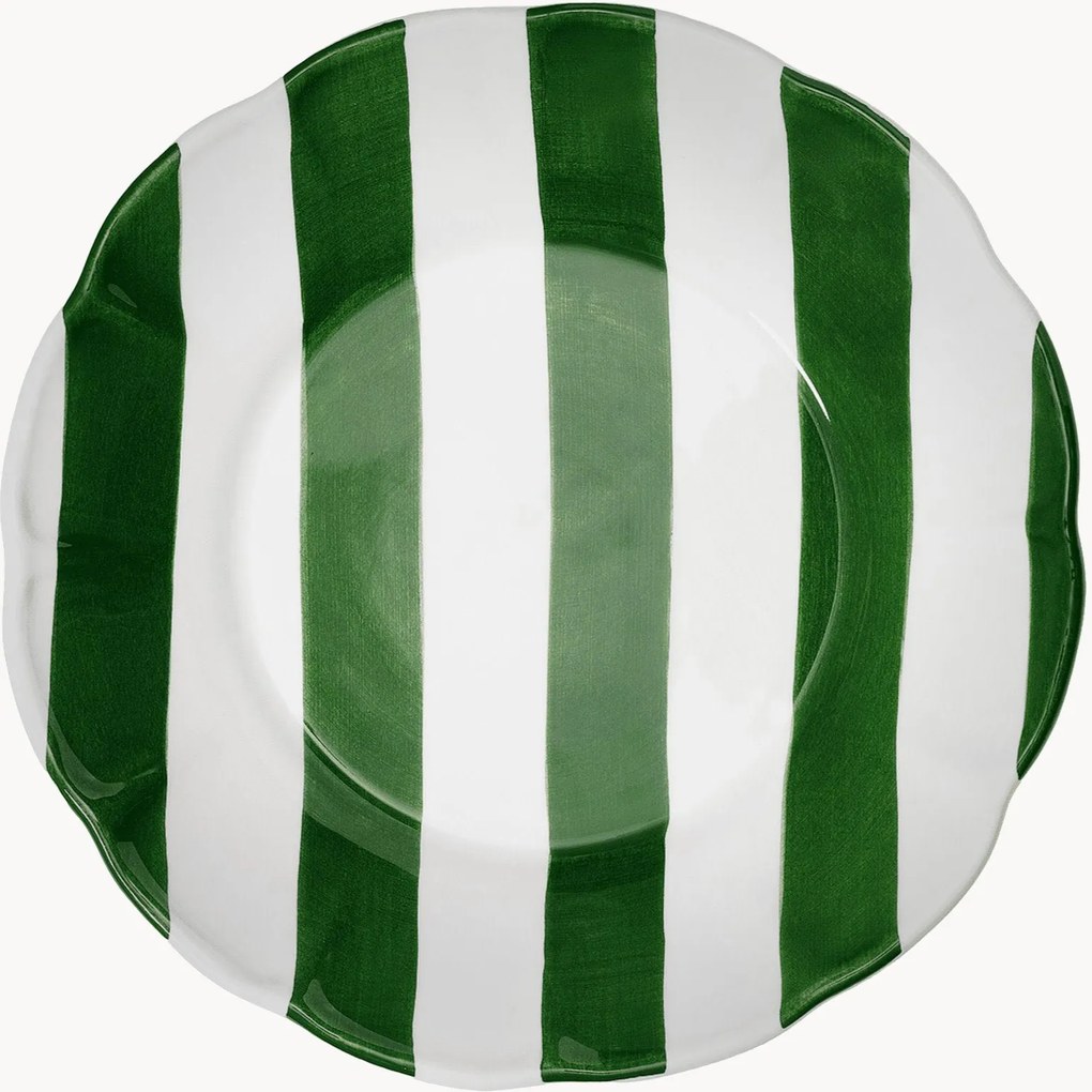 Prato de jantar pintado à mão Stripe
