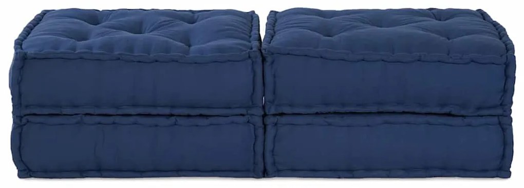 Puffes Modulares - 2 Pack em Tecido Indigo