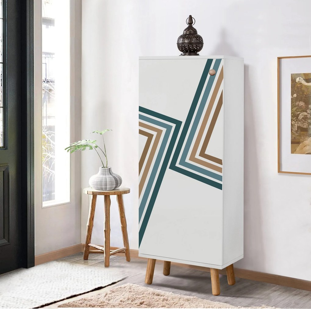 Armário para Sapatos Vegas – Branco – 50 cm x 135 cm x 38 cm
