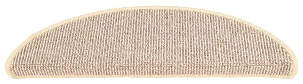 Tapete/carpete para degraus 15 pcs 65x21x4 cm branco e castanho