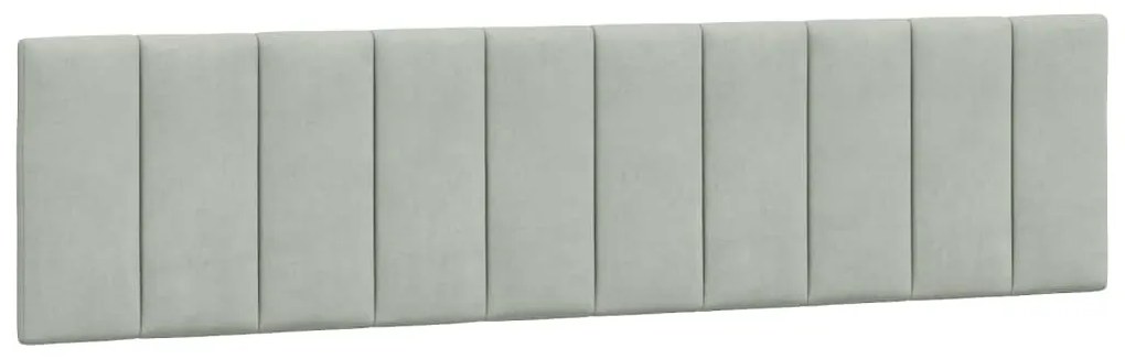 Estrutura de cama sem colchão 200x200 cm veludo cinzento-claro