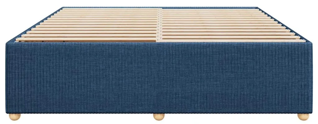 Estrutura de cama sem colchão 180x200 cm tecido azul