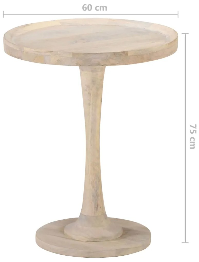 Mesa de apoio Ø60x75 cm madeira de mangueira maciça