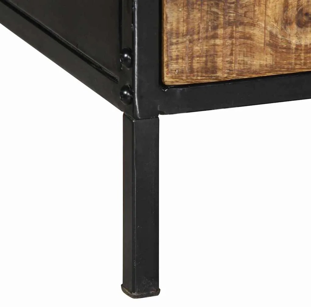 Mesa de Café 90x50x40 cm Madeira Sólida Rústica de Mangueira