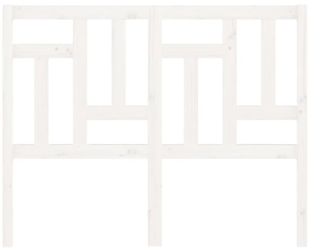 Cabeceira de cama 155,5x4x100 cm madeira de pinho maciça branco