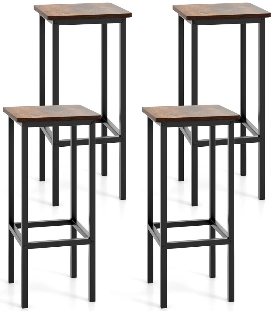 Mesa lateral quadrada de 3 andares com cubo de armazenamento e prateleira de malha - marrom