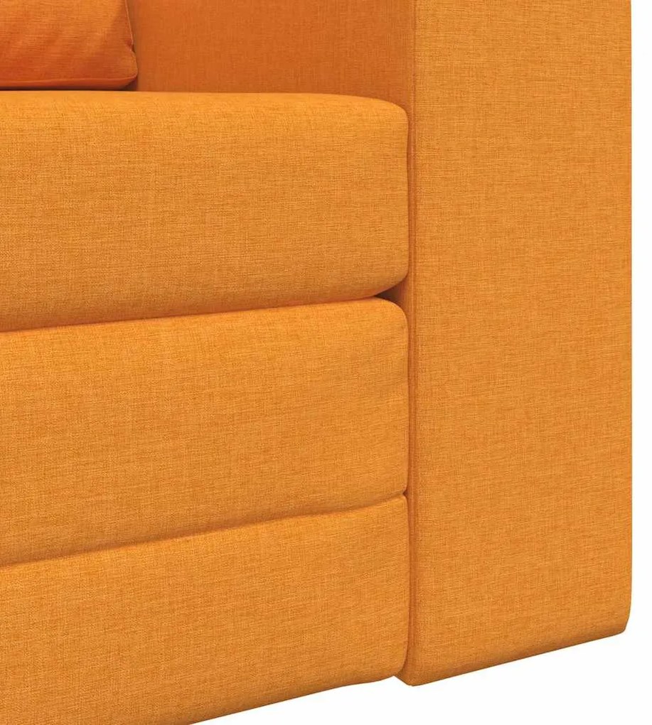 Sofá Cama de Chão 2-em-1 Amarelo Escuro 98x71x83 cm Tecido