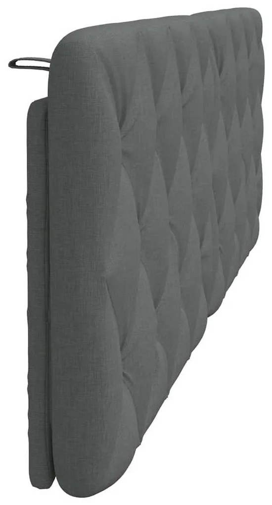 Almofadão de cabeceira 160 cm tecido cinzento-escuro