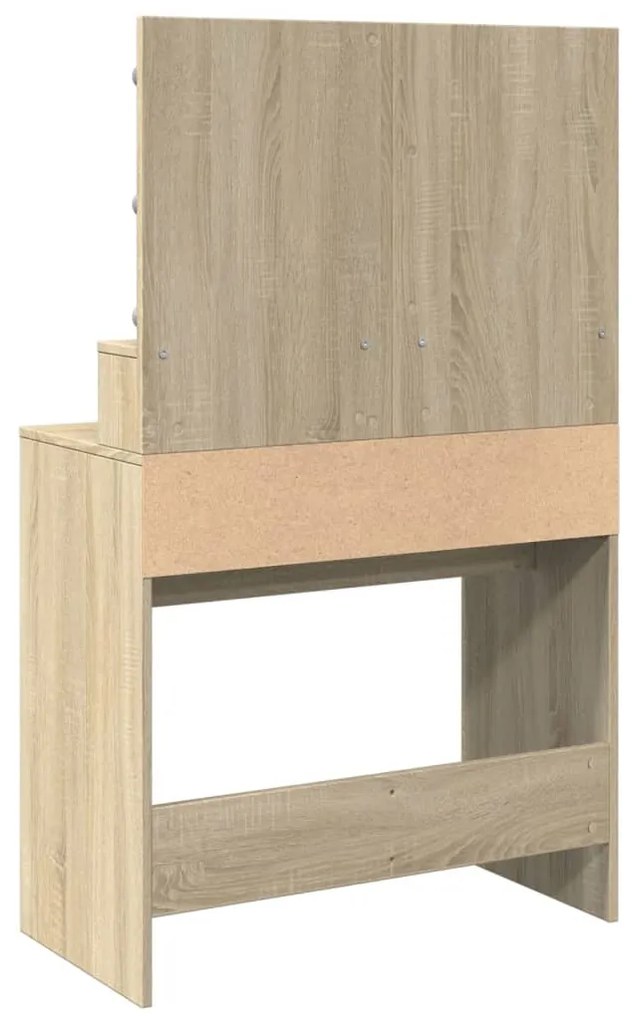 Toucador com LED 80x41x134,5 cm carvalho sonoma