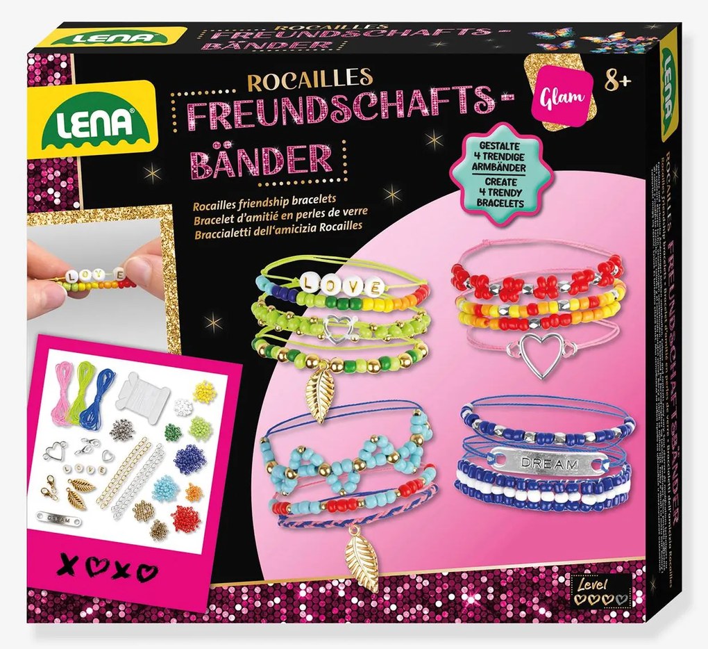 Conjunto LENA de pulseiras da amizade para crianças multicolor