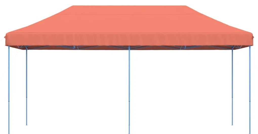 Tenda para festas pop-up dobrável 580x292x315 cm terracotta