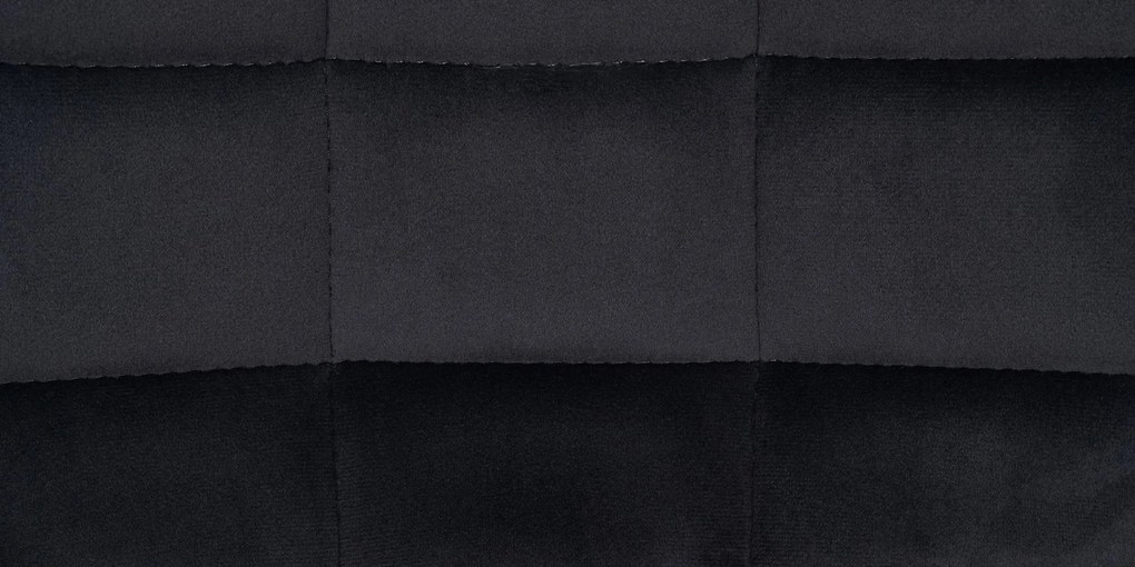 Banco de bar Tover em veludo e com estrutura preta 48 x 81-105 x 54 cm Preto
