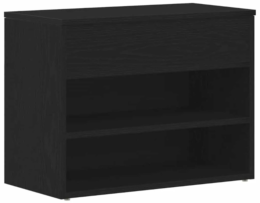 Banco de Entrada vidaXL Preto Carvalho 60x30x45 cm em Madeira de Engen