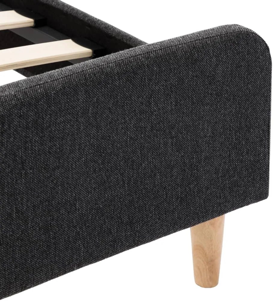 Estrutura de cama 120x200 cm serapilheira cinzento-escuro