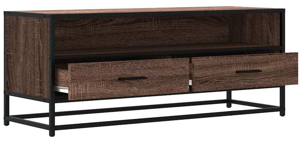 Móvel TV 100x34,5x40 cm deriv. madeira/metal carvalho castanho