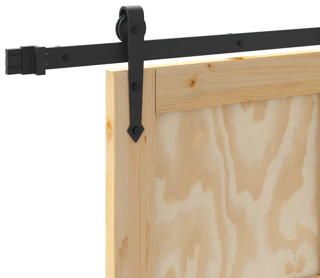 Porta Deslizante vidaXL com Conjunto de Hardware 61x198.5 cm Madeira S