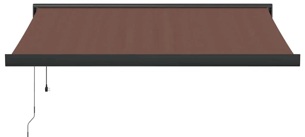 Toldo retrátil automático 300x250 cm castanho