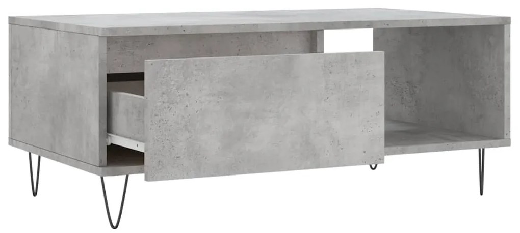 Mesa de centro 90x50x36,5 cm derivados madeira cinzento cimento