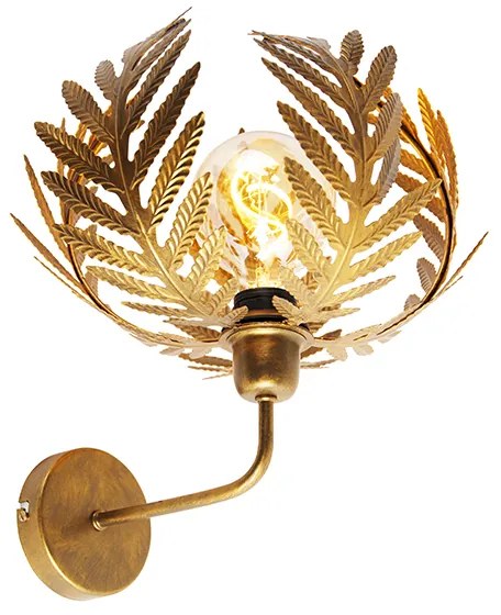 Candeeiro de Parede Vintage Dourado 25 cm - Botanica Rústico ,Retro