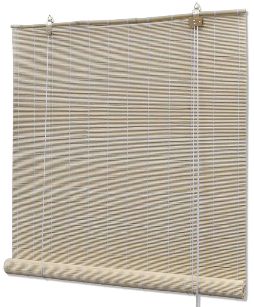 Estores de rolo em bambu natural 4 pcs 120x160 cm