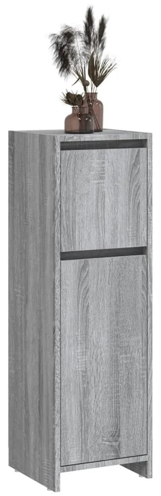 Armário WC 30x30x95 cm derivados de madeira cinzento sonoma