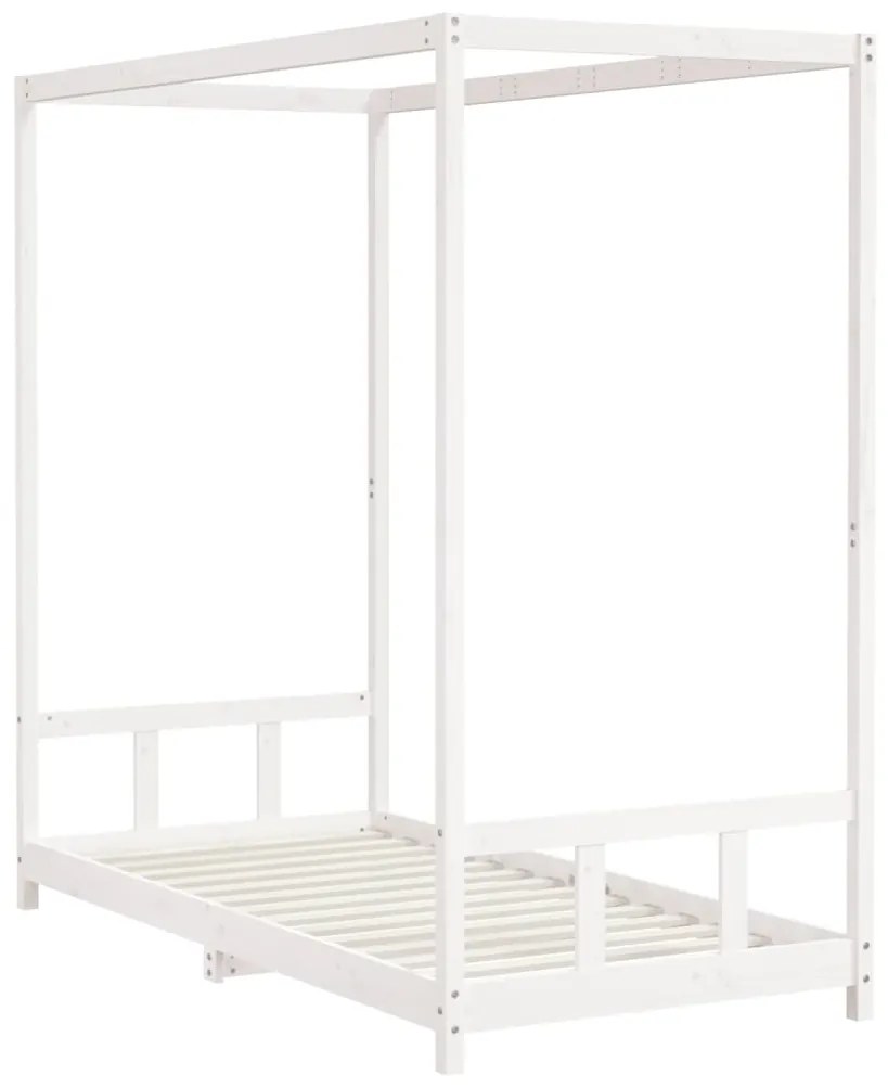 Estrutura de cama infantil 90x190 cm pinho maciço branco