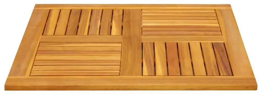 Tampo de mesa quadrado 80x80x2,2 cm madeira de acácia maciça
