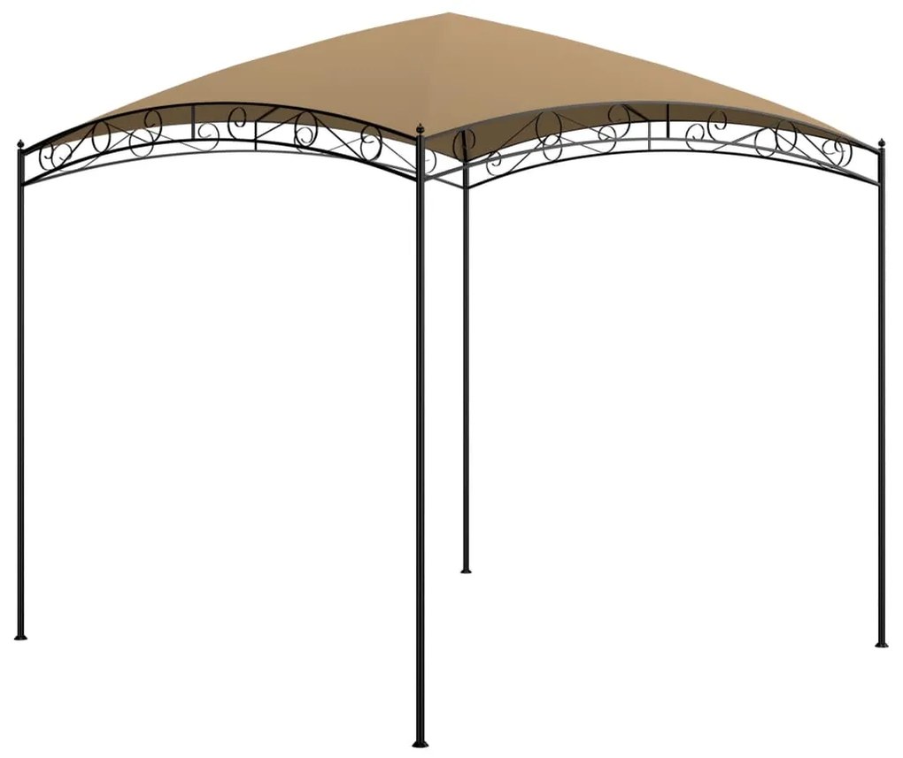 vidaXL Gazebo 3x3x2,65 m 180 g/m² cinzento-acastanhado