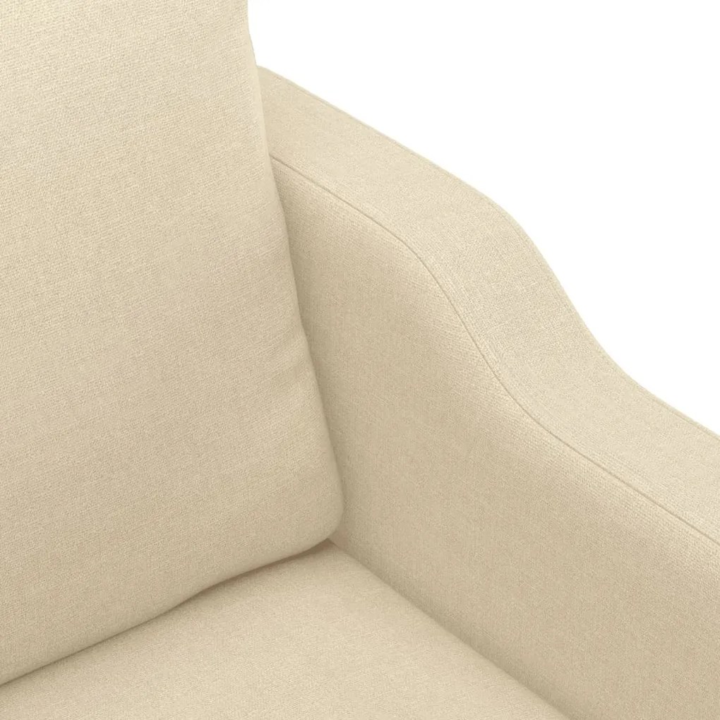 4 pcs conjunto de sofás com almofadões tecido cor creme