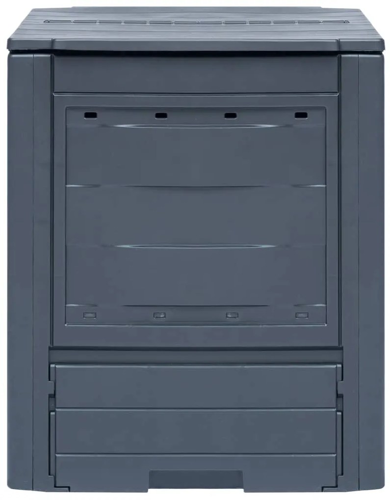 Compostores de jardim 3 pcs 60x60x73 cm 780 L cinzento