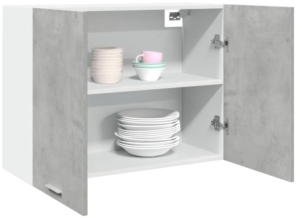 Vidaxl Armário suspenso “Lyon” 80x31x60 cm cinza cimento