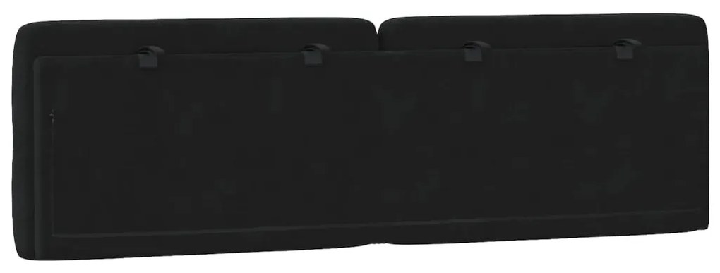Almofadão de cabeceira 160 cm veludo preto