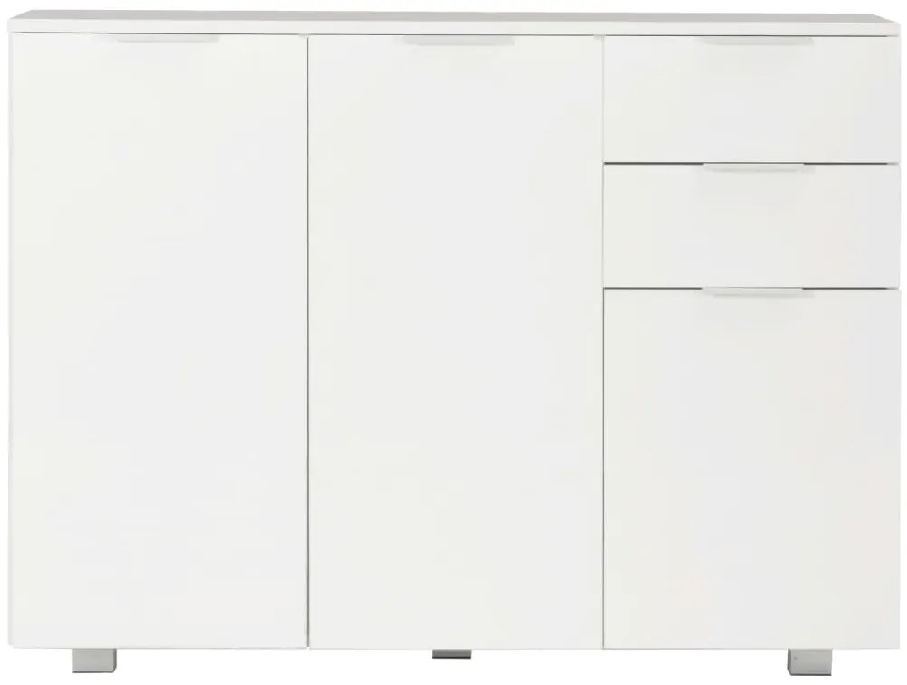 Aparador 107x35x80,5 cm branco brilhante