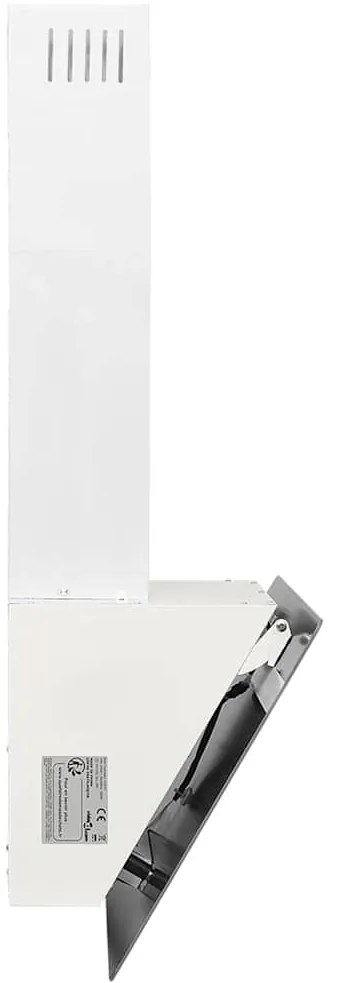 Exaustor de parede 60 cm aço e vidro temperado branco