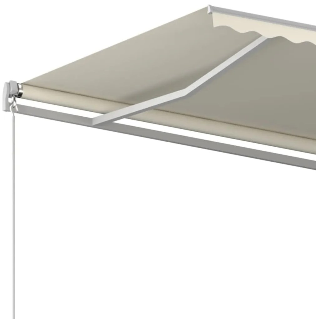 Toldo retrátil manual 450x350 cm cor creme