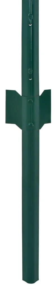 Cerca de arame com postes aço 25x0,5 m verde