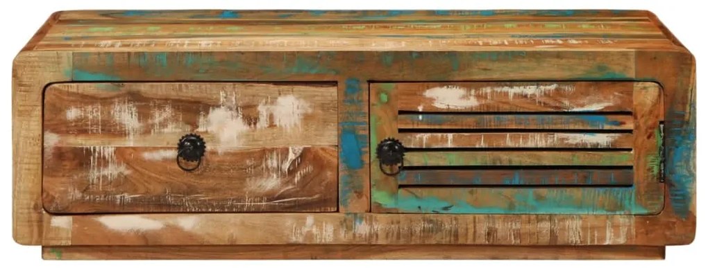 Mesa de centro 89x55x29 cm madeira recuperada maciça