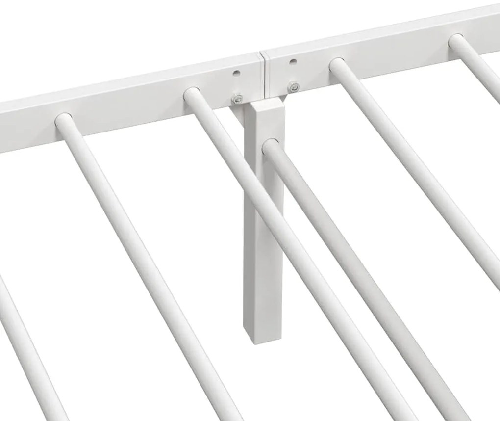 Estrutura de cama sem colchão Dobrável 75x190 cm aço branco
